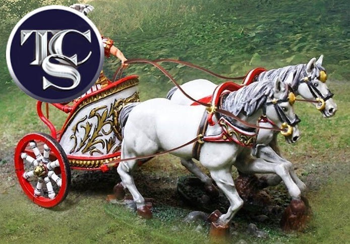 THE COLLECTORS SHOWCASE ROMAN CS00920 CHARIOT SET FREE USA SHIPPING!