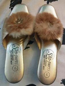 boudoir wedge slippers