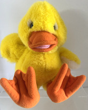 Vintage 1988 DAKIN Yellow Duckling Duck Orange Beak Plush Stuffed Animal Korea