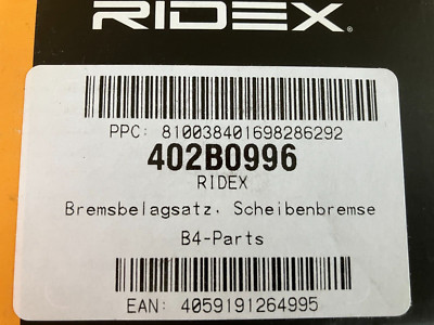 Ridex Front Brake Pads Set Fits Mercedes-Benz Vito