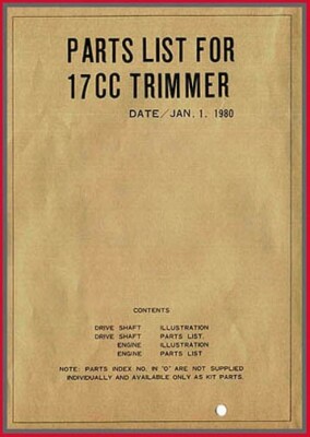 McCulloch Teileliste - Rasentrimmer MAC17 - Original