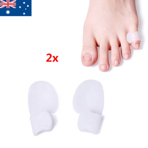 2PCS Toe Little Bunion Corrector Gel Separator Straightener Pinky Foot Silicone~ - Picture 2 of 8