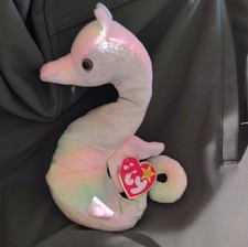 Ty Neon Seahorse Beanie Baby Plush Beanie Babies Ages 3-7 3-4 4-7 Years