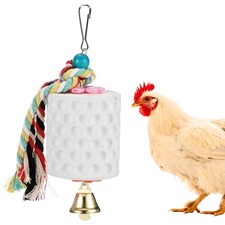 1-Pack Chicken Chewing Toy, Calcium Block Beak Grinding Stone for Chick White 