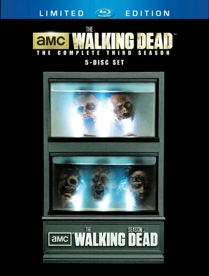 The Walking Dead Season 3 Blu-ray w Zombie Head Fish Tank - Halloween Decoration - Image 2 of 4