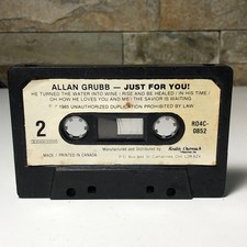 Allan Grubb Just For You Cassette Tape 1985 Christian Gospel Realin Outreach