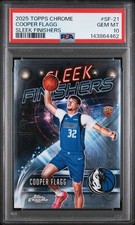 2025-26 Topps Chrome Cooper Flagg Sleek Finishers RC Rookie #SF-21 PSA 10 GEM
