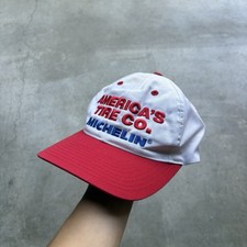 Vintage 90s Michelin Man red + white baseball cap #retro #baseballcap