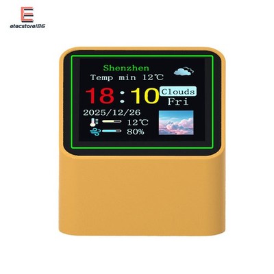 Multi-Function Weather Station Temp WiFi Smart Desktop Digital Clock DIY Decor