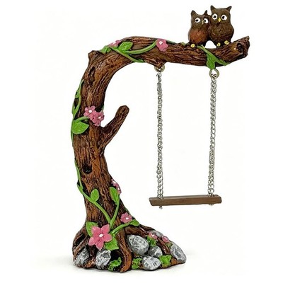Jumping Spider , Funny Fairytale Garden Swing Climbing , Garden Tree Owl Figu...