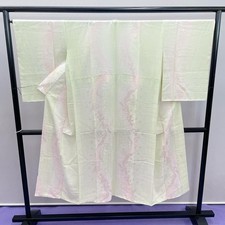 Japanese Kimono 89 Nagajuban Juban Pure Silk Pale Green Pink