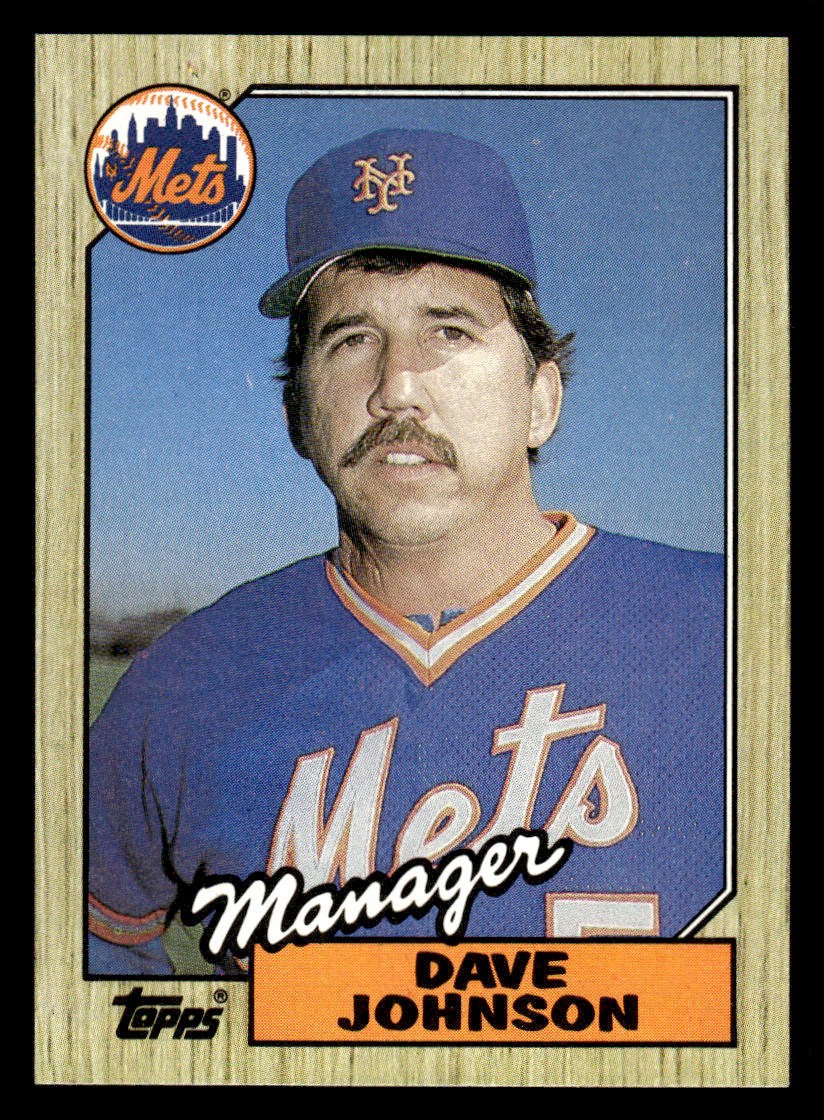 1987 Topps #543 Dave Johnson Card New York Mets