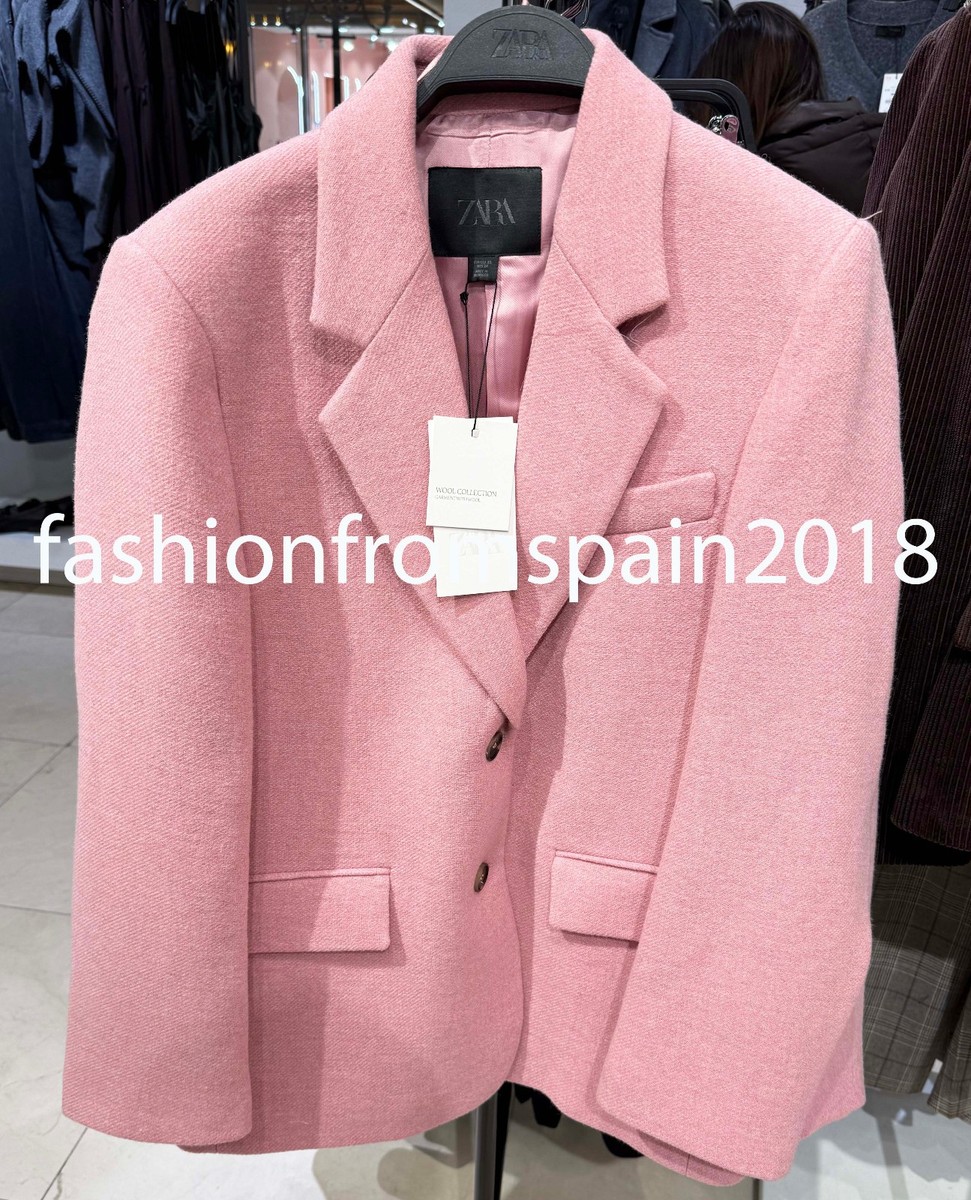 ZARA NEW WOMAN ZW LIMITED EDITION OVERSIZED BLAZER JACKET PINK XS