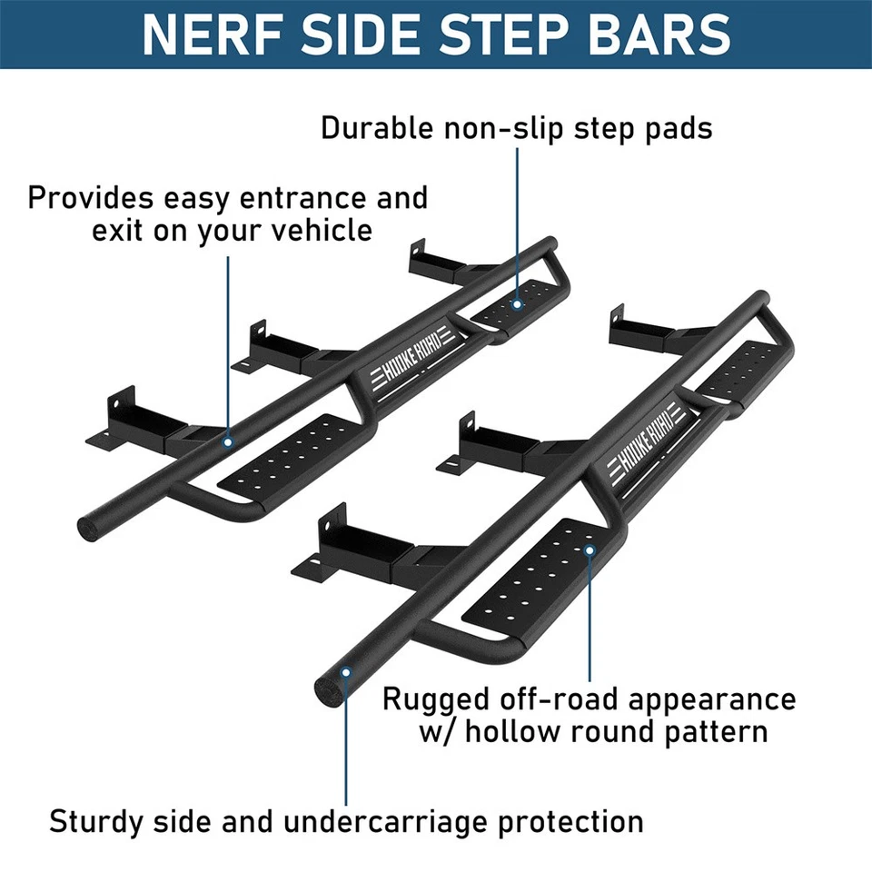 Hooke Road Running Board Step Bars For 1992-1999 Chevy C1500 2500 K1500 Suburban Foto 4 de 4