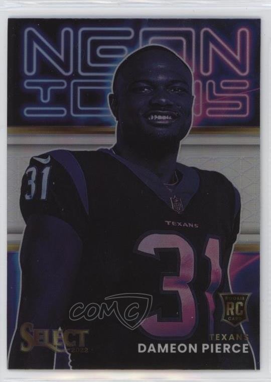 2022 Panini Select Neon Icons Silver Prizm Dameon Pierce #NI-18 Rookie RC 1a73