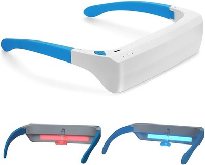 Red Light Therapy Glasses for Eye Wellness & Relaxation, Wearable Blue Light ...