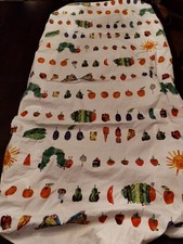 Colorful Very Hungry Caterpillar Eric Carle Oval Toddler Bed Mattress Sheet