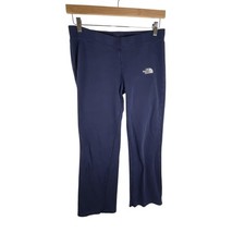 The North Face Sweatpants Womens Medium Blue Fleece Straight Leg Elastic Waist