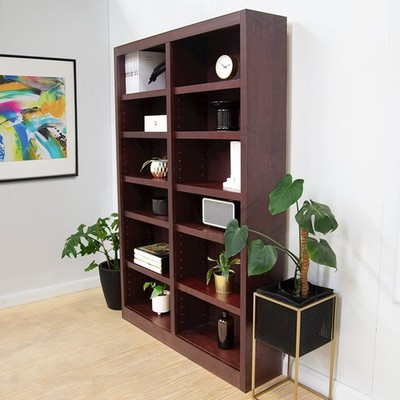 Concepts in Wood Double Wide 84 Bookcase Mi4884 Finish Cherry for