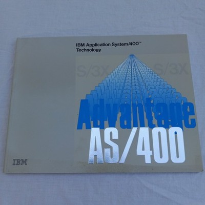 1988 1ST Edition IBM AS/400 TECHNOLOGY Advantage S/3X Book Manual Guide 192pg
