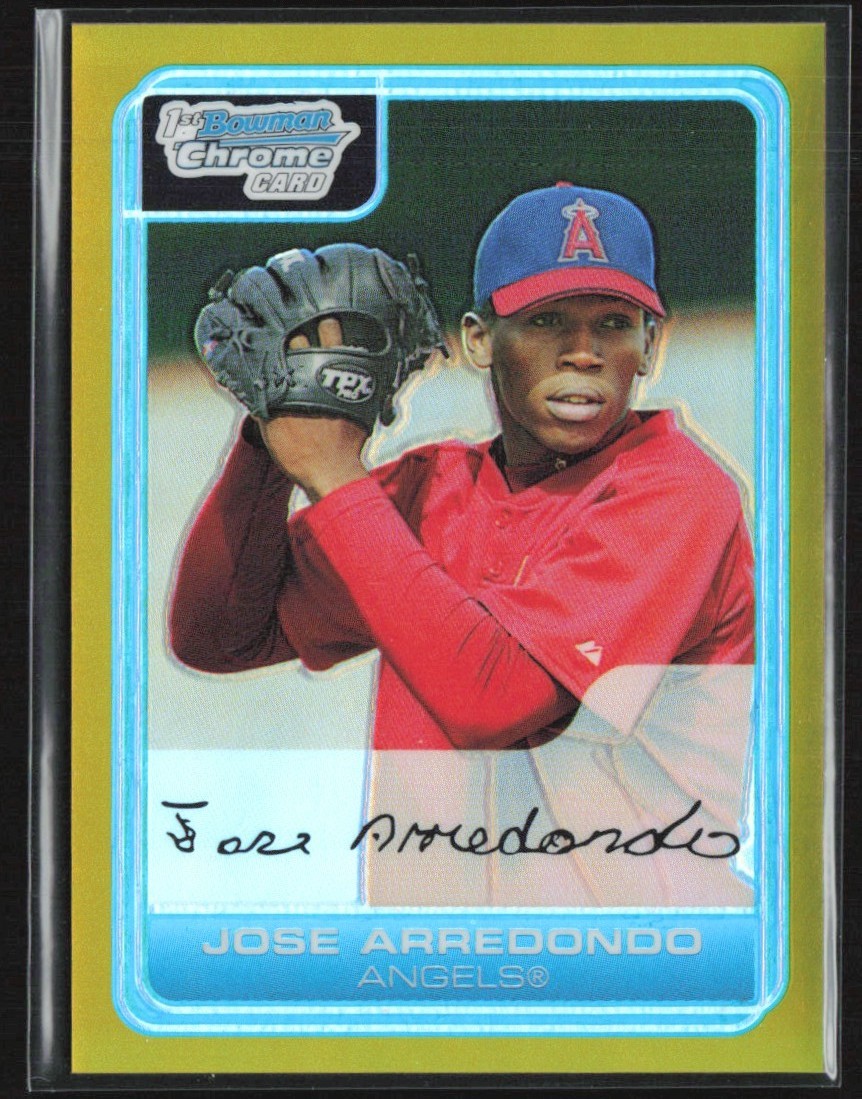 Jose Arredondo 2006 Bowman Chrome Gold Refractor /50 #BC136 Los Angeles Angels
