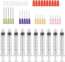 50 Pcs - 5ml Syringes with 14ga, 20ga,21ga, 23ga Blunt Tip Needles With... 