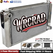 28 X 16 Universal Aluminum Radiator For Chevy Gm 2-row High Performance