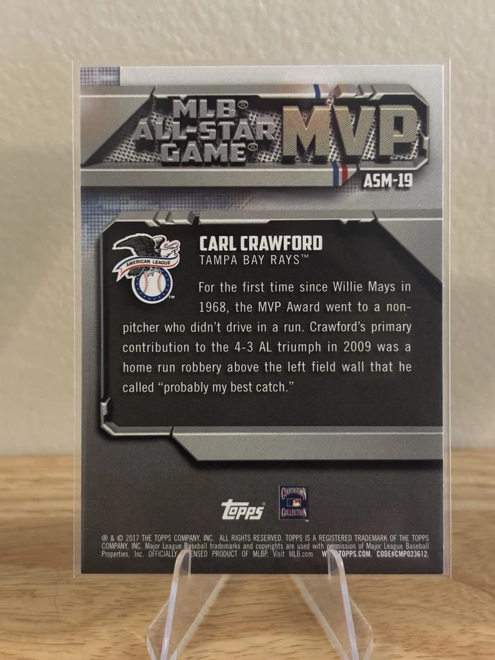 2017 Topps - Mlb All-Star Game Mvp Carl Crawford #ASM-19 - Image 2 of 2