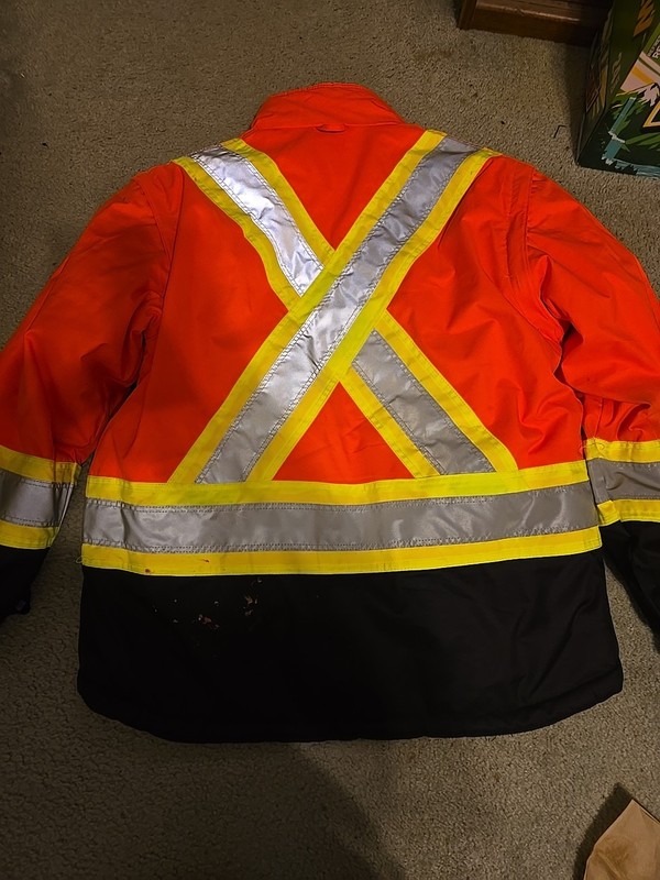 Work King Safety Hi Vis Orange 2 layer Class 3 Large jacket