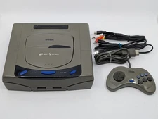 SEGA Saturn HST-3210 Gray Console Complete Set Tested Japan NTSC-J