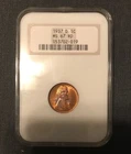1937 D 1c LINCOLN WHEAT CENT NGC MS 67 RD RED GEM BU UNC MS CENT