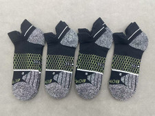 4 pairs Bombas Women's All-Purpose black Ankle socks - Size MEDIUM
