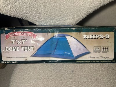American Camper 3 Person 7'x7' Dome Tent No. 1025 Brand New