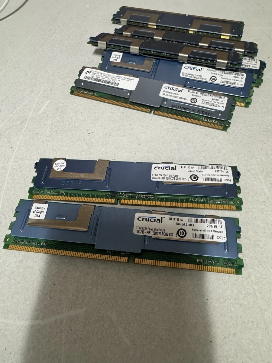 動作中古品サーバ用メモリ8GB PC2-5300P #A PC2-5300 DDR2-667 Computer Memory (RAM) 8 GB Total Capacity for