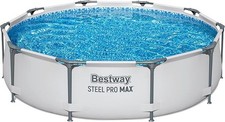 Bestway Steel Pro MAX Pool Ø 305 x 76 cm grau, 4678 L, ohne Pumpe - Wie Neu