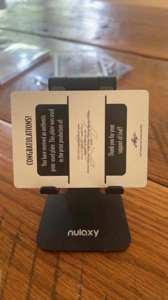 Hoja Superlativa 2023 1/1 Temporadas In The Sun Killebrew, Mays, Manto, Ford Foto 2 de 2