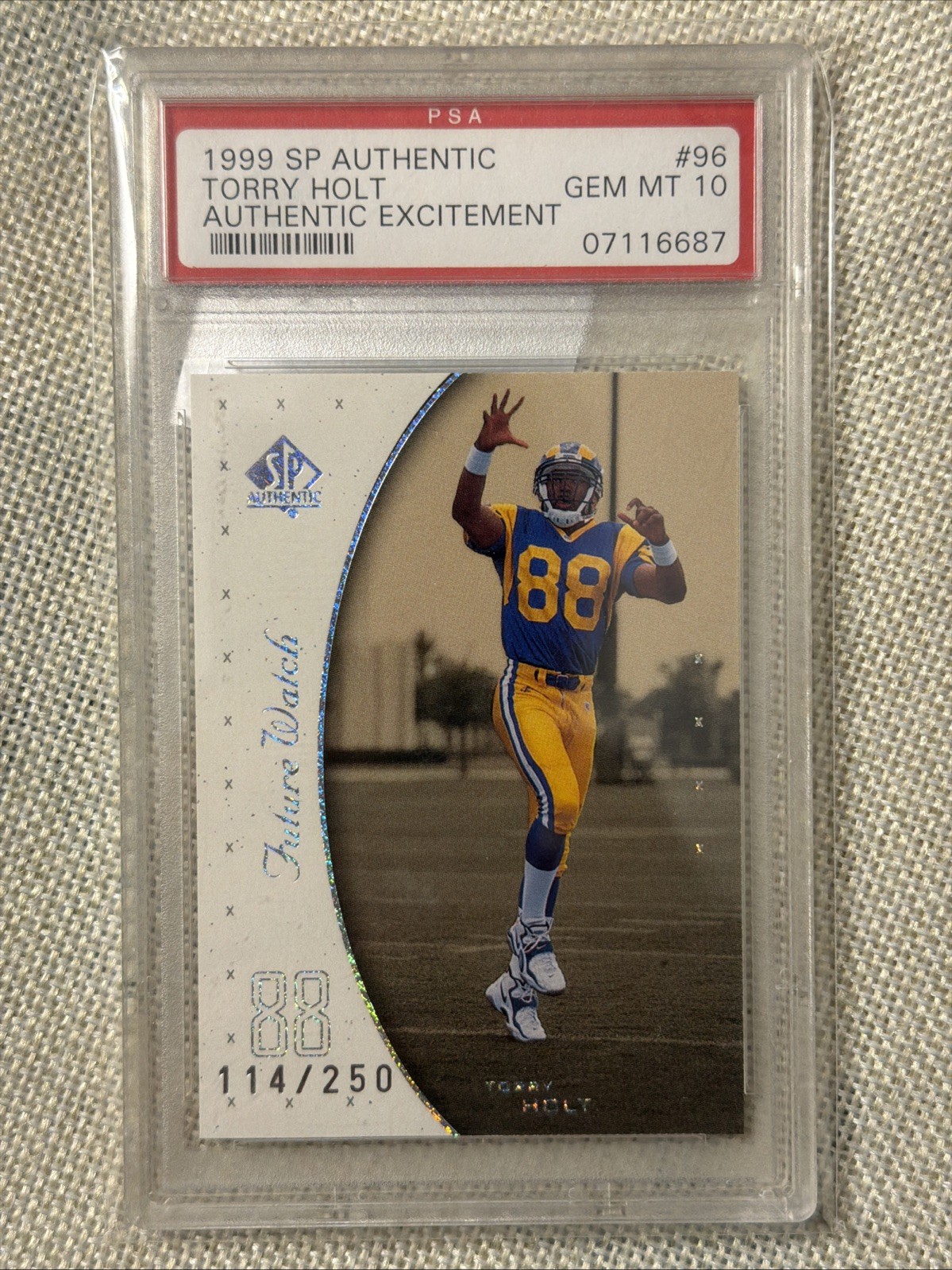 Torry Holt SP Authentic #96 Authentic Excitement