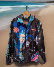 Rick And Morty Lightweight Members Only Jacket w Hood Adult Swim Men Medium