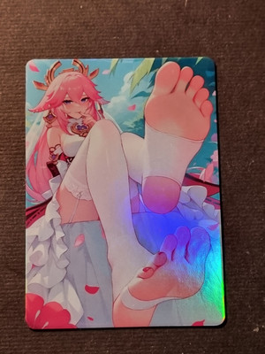 YAE MIKO - GENSHIN IMPACT - SEXY FEET - HOT GIRL - SEXY SPOSA - HOLO CARD - WAIFU