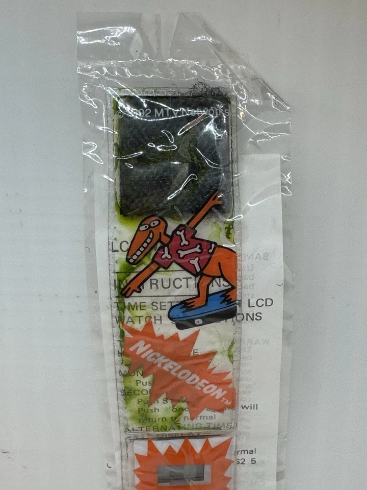 Reloj Froot Loops Nickelodeon 1992 Slime cereal premium en bolsa batería muerta  Foto 2 de 4
