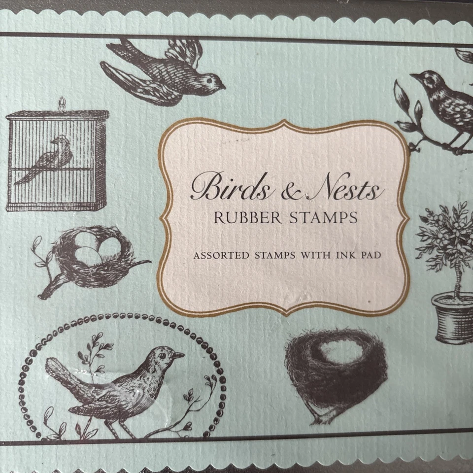 Kit de estampillas de goma de aves y nidos 2006 Cavallini Papers & Co CAJA SIN USAR SIN ABRIR Foto 2 de 4