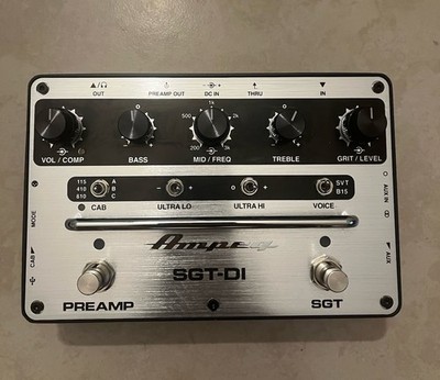 Ampeg SGT-DI Bass Preamp Pedal and DI Works Great Pedal Only