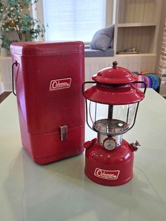 Coleman 200A Lantern w/ Red Metal Guillotine Case