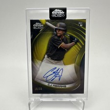 CJ Abrams 2022 Topps Chrome Black Gold Refractor Autograph RC 18/50 CBA-CA