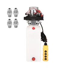 Quart Gallon Hydraulic Power Unit, 12V DC Double Acting Solenoid Hydraulic Pump