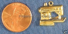 25pc Gold Plated Sewing Machine Charms 5199