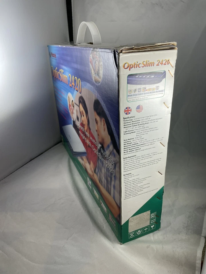 Plustek Opticslim 2420 CIS Color Flatbed Scanner 2004 NEW NOS - Image 4 of 4