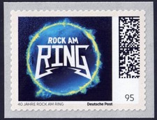 Limitierte Sonderedition "40 Jahre Rock am Ring"- Planet, Briefmarke zu 0,95 &euro;