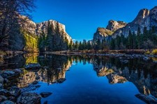 Landscape river yosemite national park nature reflection Custom Gaming Mat Desk