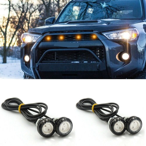 4Pcs Amber Small LED Black DOME Motorcycle-Chopper-Bobber Turn Signal Light NEW - Bild 16 von 24